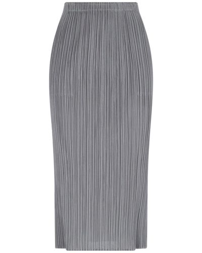 NWOT PLEATS PLEASE ISSEY MIYAKE Short Sleeve Pleated Gray Dress Size 3/M
