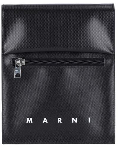 Marni Logo Shoulder Bag - Black