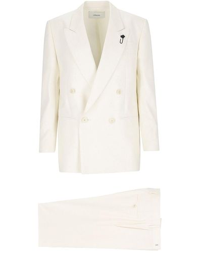 Lardini Double-breasted Suit - White