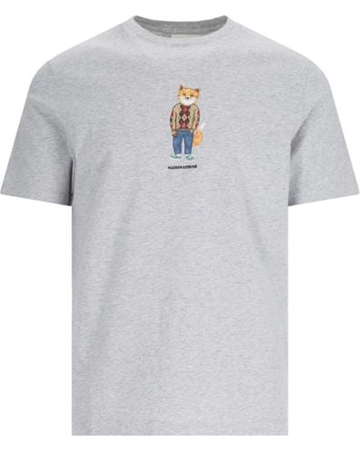 Maison Kitsuné 'dressed Fox' T-shirt - Grey