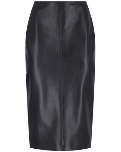 Alaïa Leather Sheath Skirt - Black