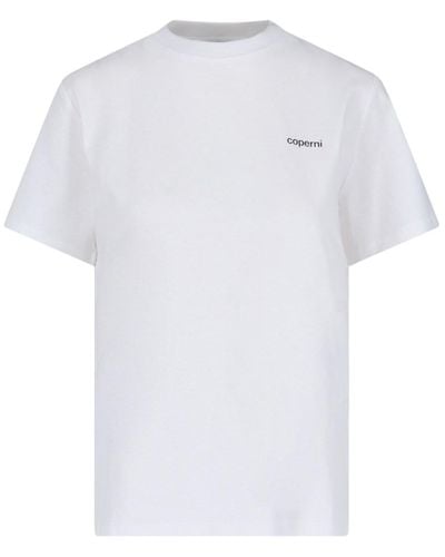 Coperni Logo Cotton T-Shirt - White