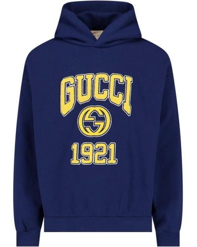 Gucci Logo Hoodie - Blue
