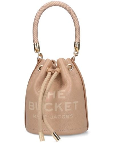 Marc Jacobs Borsa Mini "The Leather Bucket" - Neutro