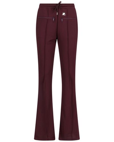 Courreges 'pique' Trousers - Red