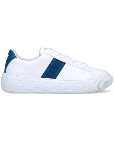 Versace Greca Stripe Low-top Sneakers - Blue