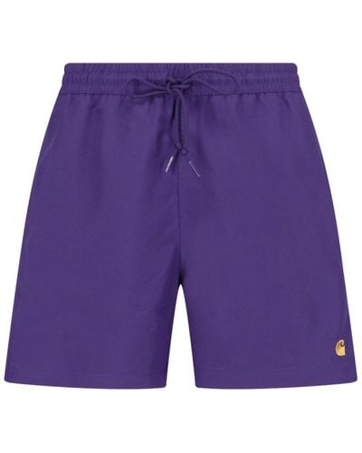 Carhartt 'chase Swim Trunk' Swim Shorts - Purple