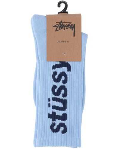 Stussy Logo Socks - Blue