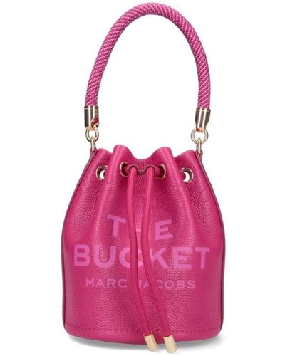 Marc Jacobs The Leather Bucket Bucket Bag - Pink