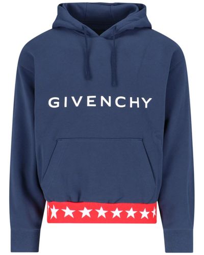 Givenchy Logo Hoodie - Blue