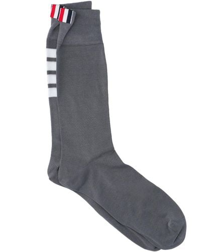 Thom Browne 4-Bar Socks - Gray