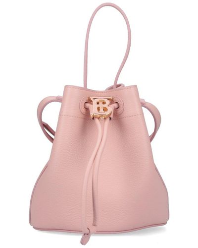 Burberry Mini Tb Bucket Bag - Pink