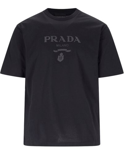 Prada T-shirt in cotone - Blu