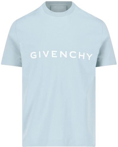 Givenchy T-Shirt Logo - Blu
