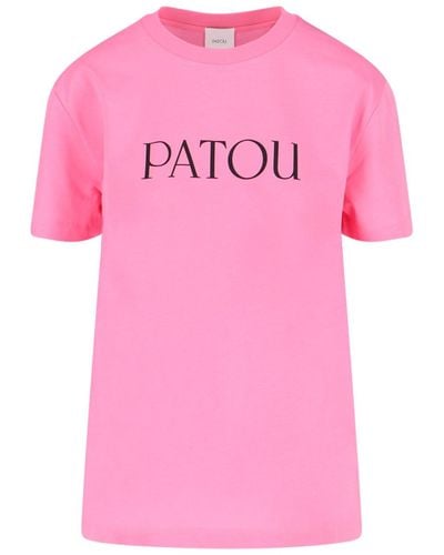 Patou T-Shirt Logo - Rosa