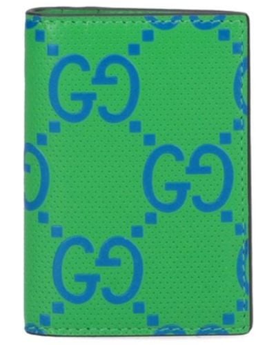 Gucci 'Gg' Shoulder Card Holder - Green