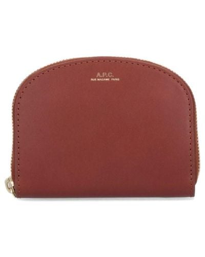 A.P.C. Demi-lune Wallet - Red