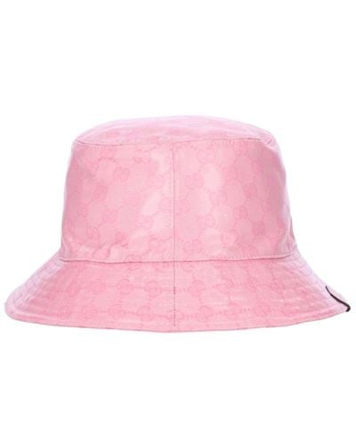Gucci Cappello Bucket Monogram - Rosa