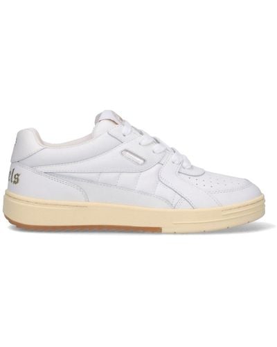 Palm Angels Sneakers in pelle bianca con lacci - Bianco