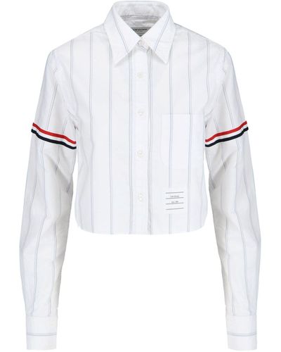 Thom Browne 'oxford' Crop Shirt - White