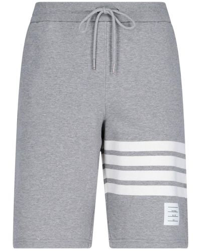 Thom Browne 4-bar Sweat Shorts - Gray