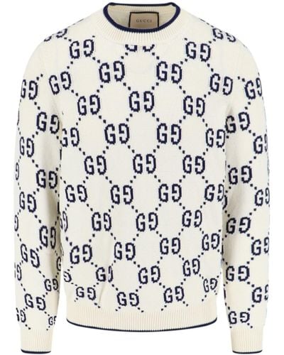 Gucci 'Gg' Crew Neck Sweater - White