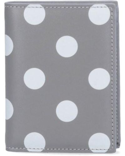 Comme des Garçons Portafoglio Bi-Fold "Polka Dots" - Grigio