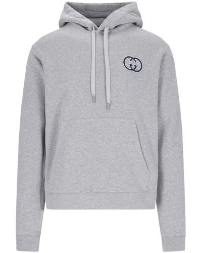 Gucci 'incrocio Gg' Sweatshirt - Grey