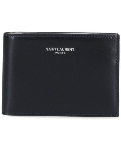 Saint Laurent 'paris' Bi-fold Card Holder - Black