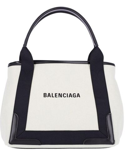 Balenciaga "cabas Navy" Handbag - White