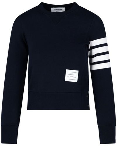 Thom Browne Cotton Sweatshirt - Blue