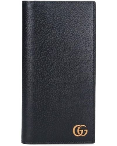 Gucci Long Bi-fold Wallet "Gg Marmont" - Black
