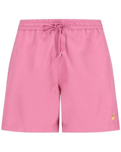Carhartt 'chase Swim Trunk' Swim Shorts - Pink