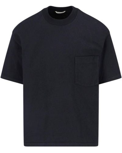 AURALEE Pocket Detail T-shirt - Blue