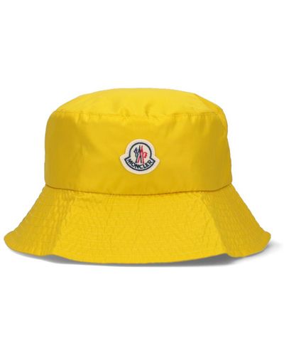 Moncler Bucket Logo Hat - Yellow