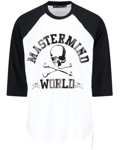 MASTERMIND WORLD T-Shirt Logo "Raglan" - Nero