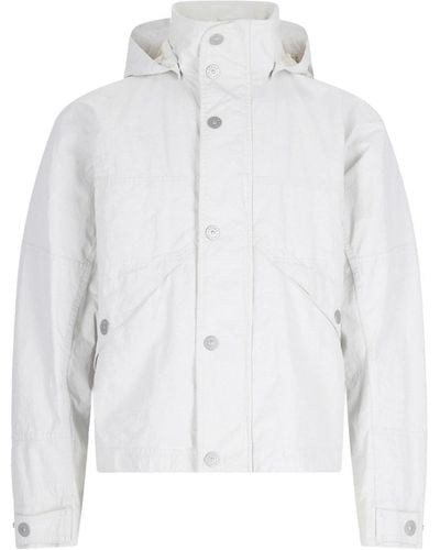 Stone Island 'marina' Linen Jacket - White