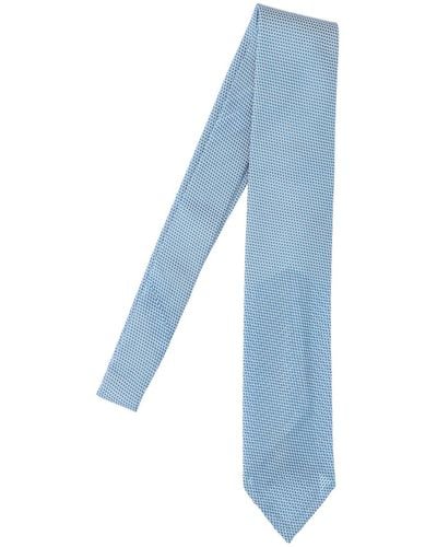 Finamore 1925 Cravatta Sfoderata Seta "Anversa" - Blu