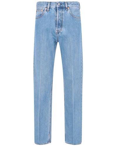 Gucci Logo Straight Jeans - Blue