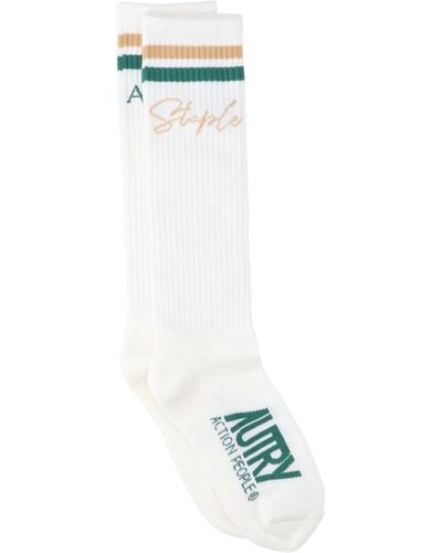 Autry X Jeff Staple Logo Socks - White