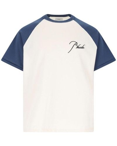 Rhude T-Shirt "Raglan" - Blu