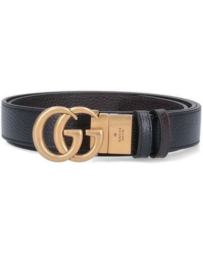 Gucci "double G" Reversible Belt - Black