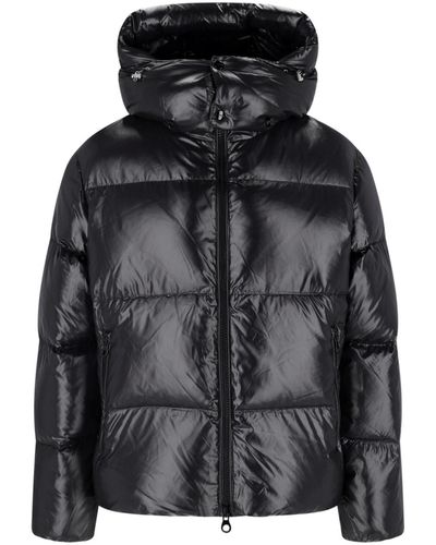 Duvetica Quilted Crop Puffer Jacket - Black