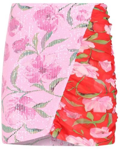 ROTATE BIRGER CHRISTENSEN Printed Miniskirt - Pink