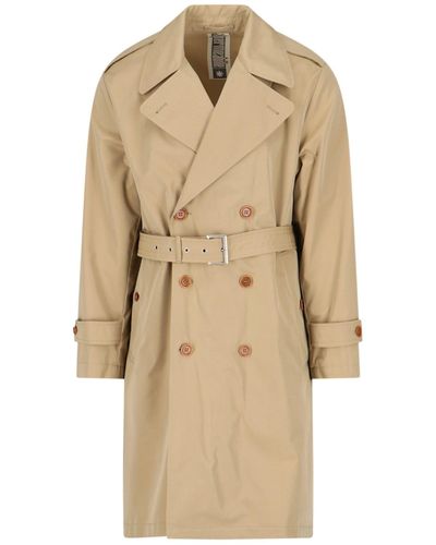 L'IMPERMEABILE "romano T" Double Breasted Trench Coat - Natural