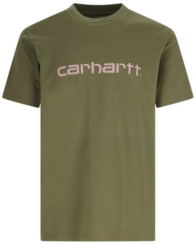 Carhartt 's/s Script' T-shirt - Green