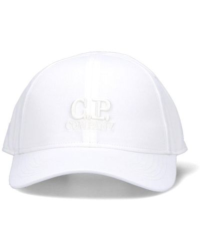 C.P. Company Cappello Baseball Logo - Bianco