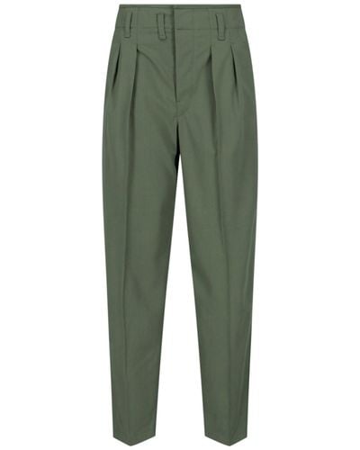 Lemaire Pantaloni Pinces - Verde
