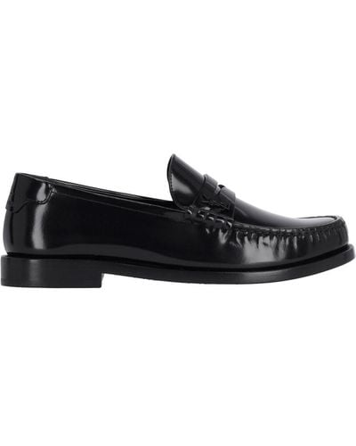 Saint Laurent Monogram Loafers - Black