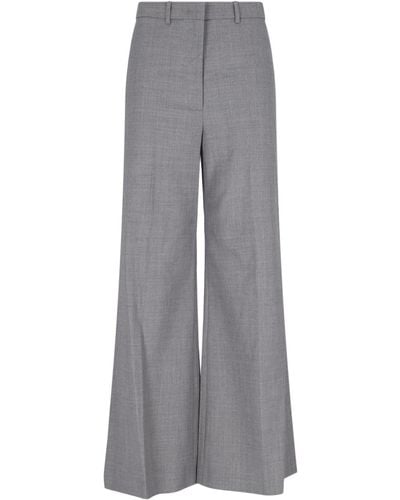 Low Classic Flare Trousers - Grey